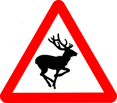 Deer Crossing Sign PNG