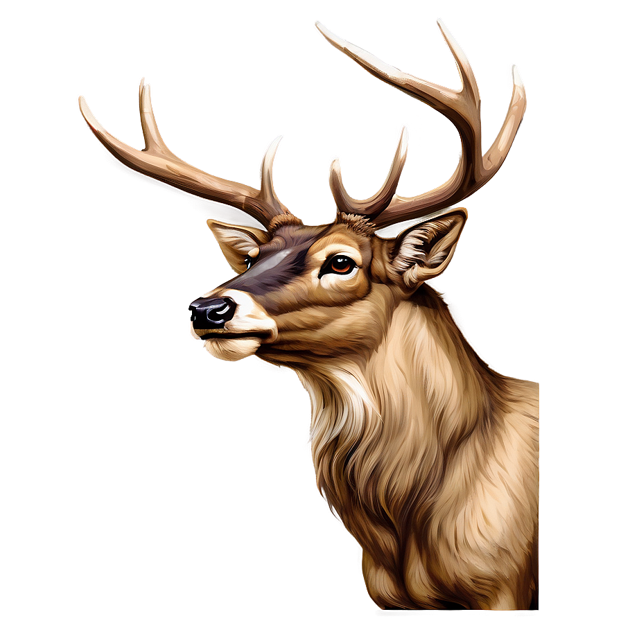 Download Deer Head Outline Png Vgu | Wallpapers.com