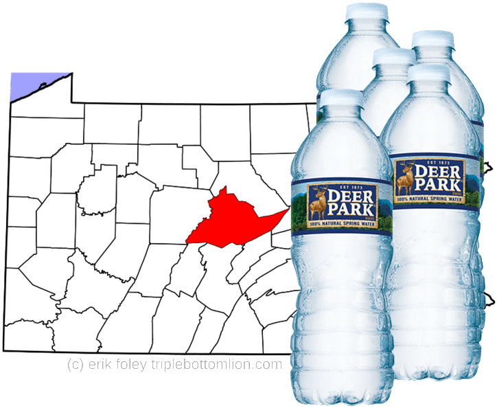 Deer Park Water Map Branding PNG