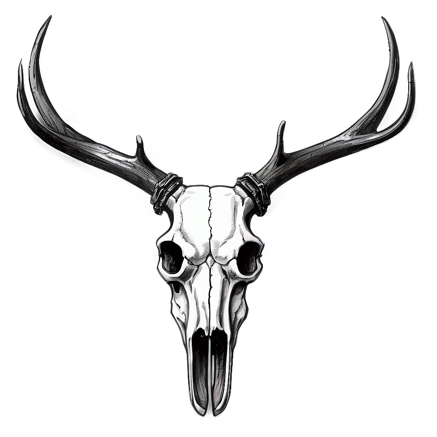 Download Deer Skull Drawing Png 05062024 | Wallpapers.com