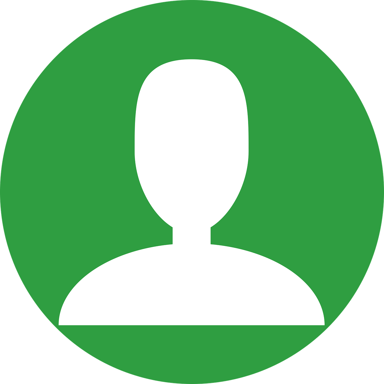 Default User Avatar Green Background PNG