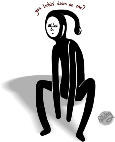 Defiant Sperm Character Illustration PNG