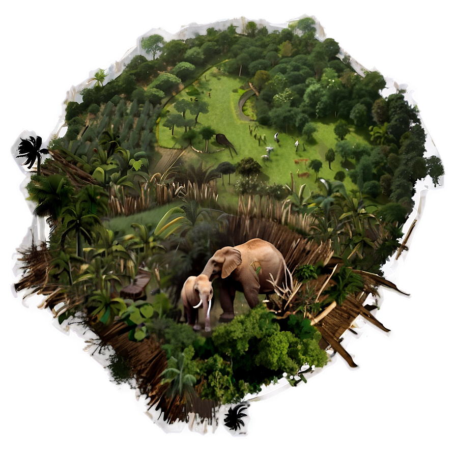 Deforestation And Animal Migration Png Xof18 PNG