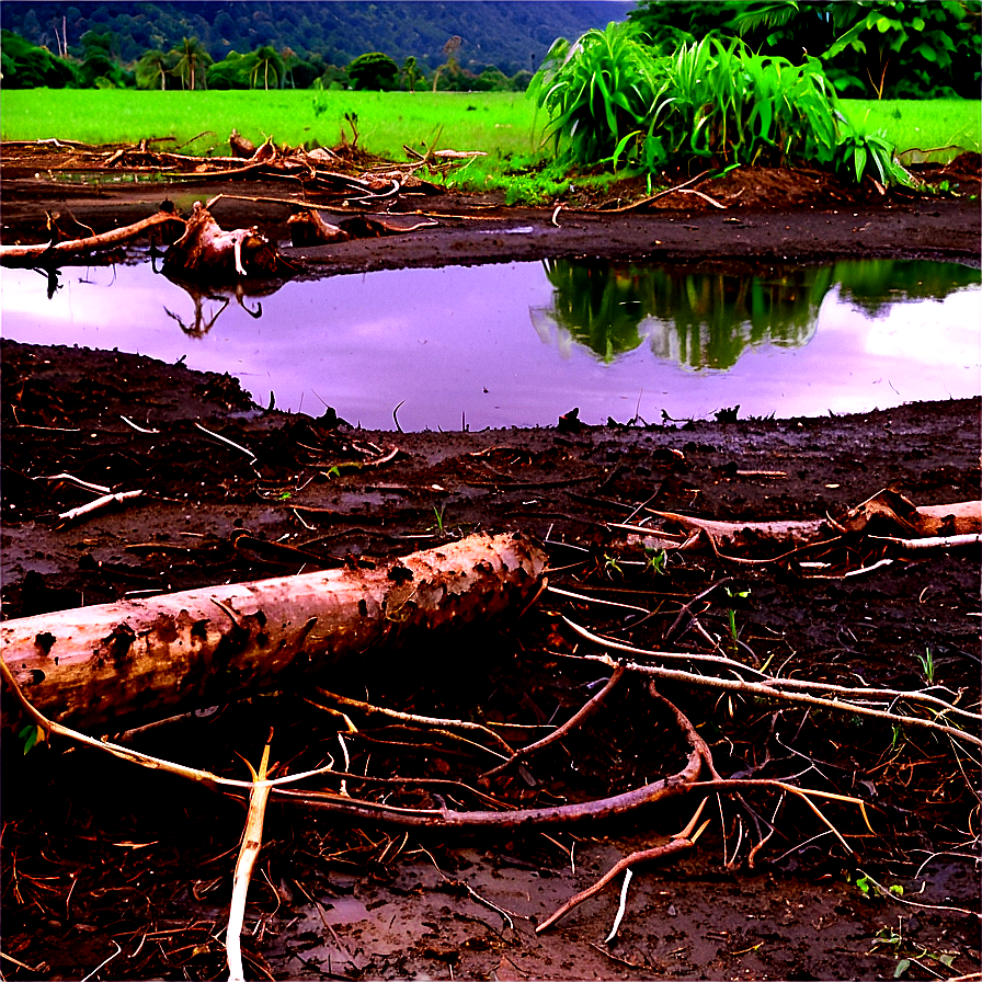 Deforestation And Water Cycle Disruption Png 06212024 PNG