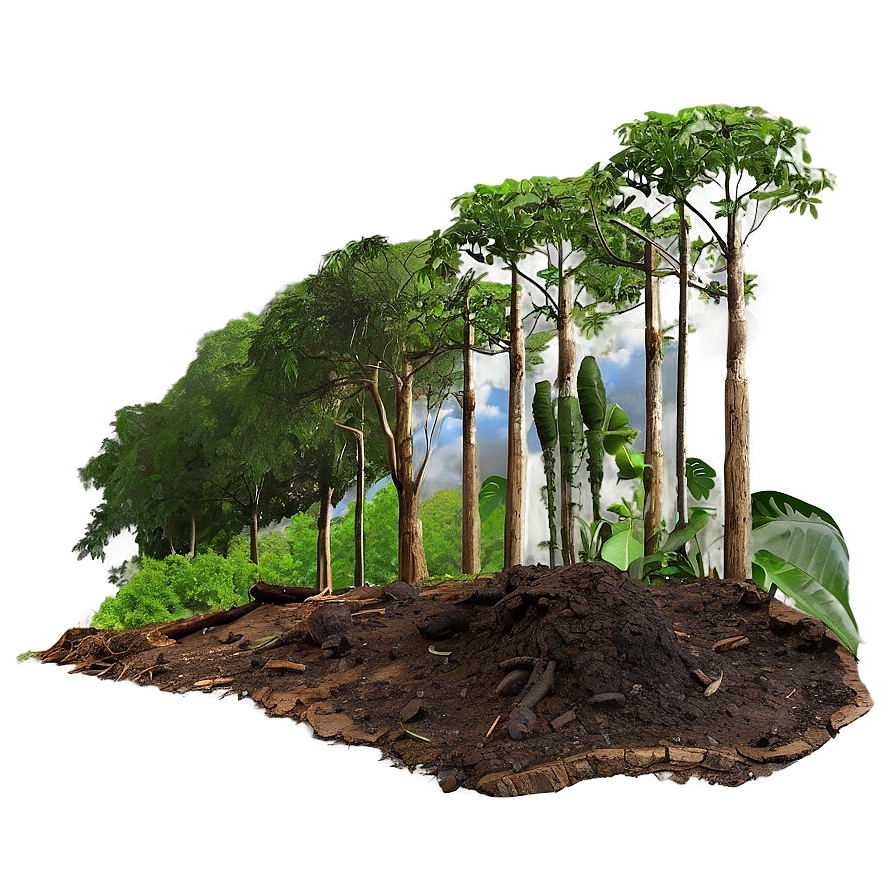 Deforestation Carbon Footprint Png 96 PNG