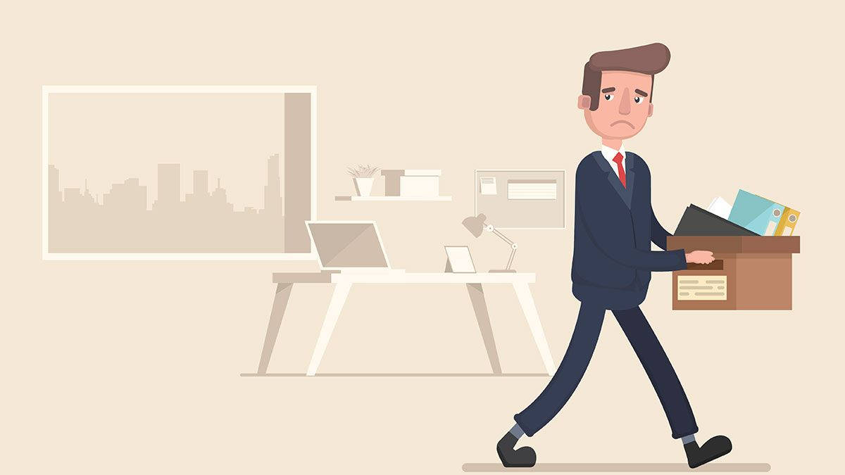 Download Dejected Employee Leaving Office Wallpaper | Wallpapers.com