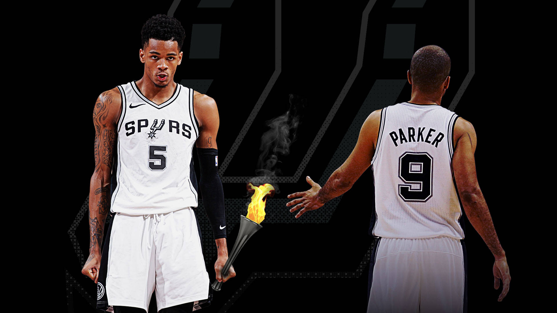 Dejounte Murray And Tony Parker Wallpaper