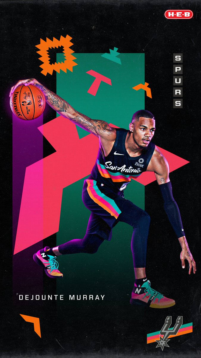 Dejounte Murray Basketball Paper Poster Hawks 4 - Dejounte Murray - Sticker