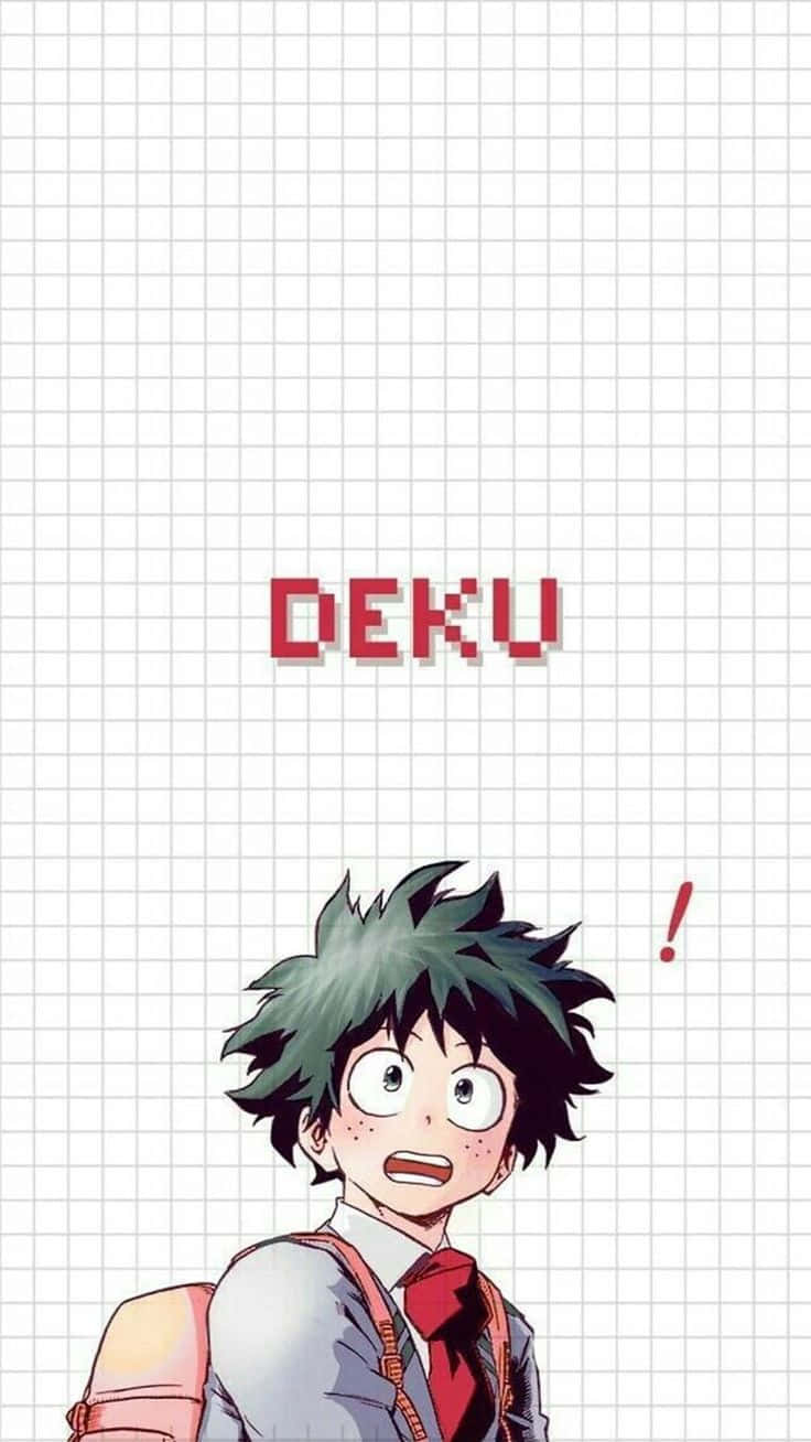 Deku_ Anime_ Karakter_ Grid_ Bakgrunn Bakgrunnsbildet