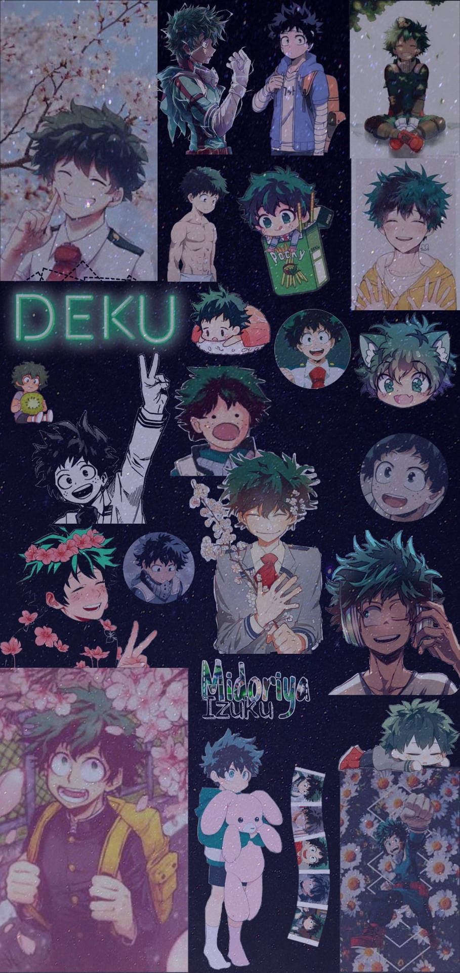 Deku Cute Collage Wallpaper