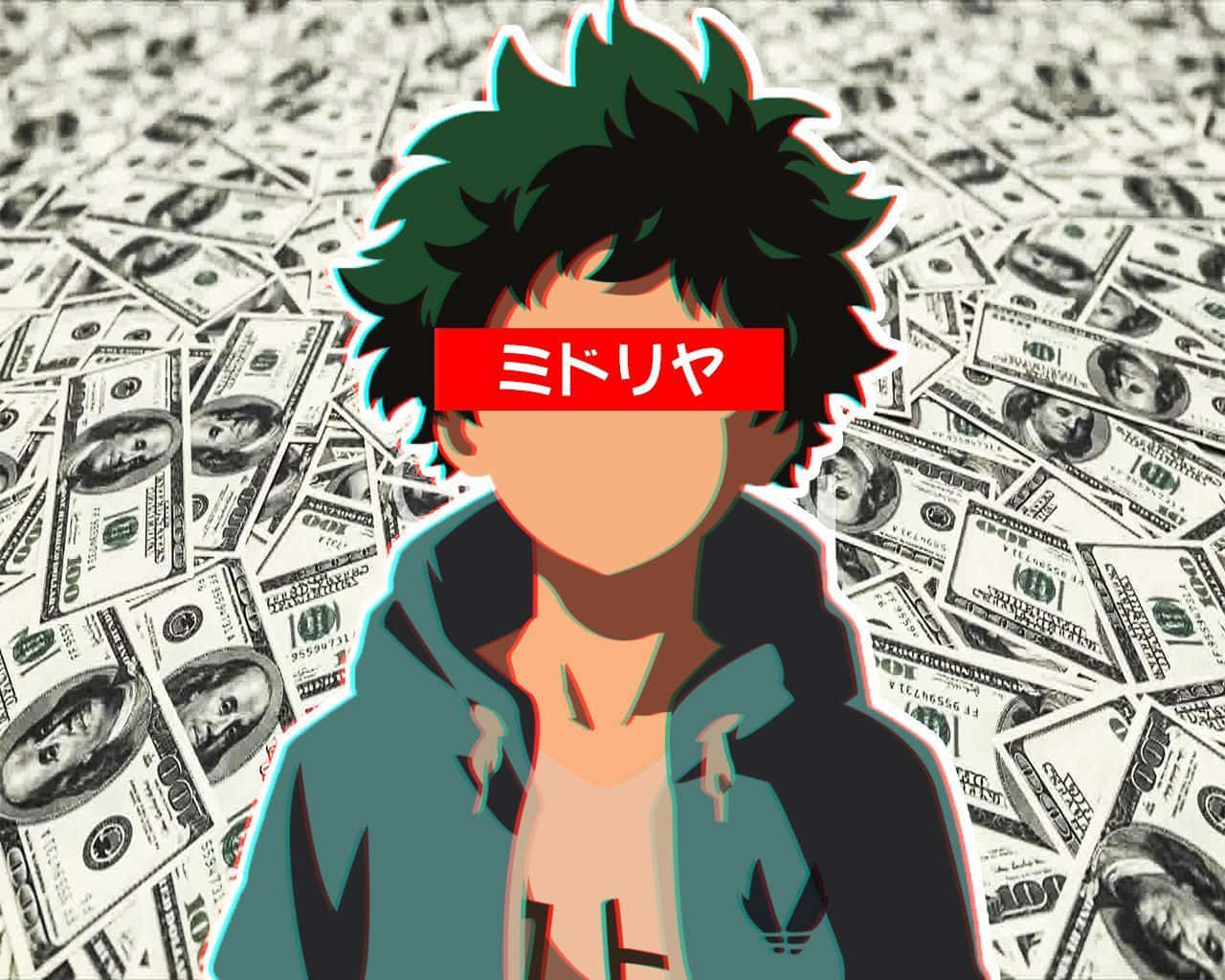 Download Deku Drip Memewith Money Background Wallpaper | Wallpapers.com