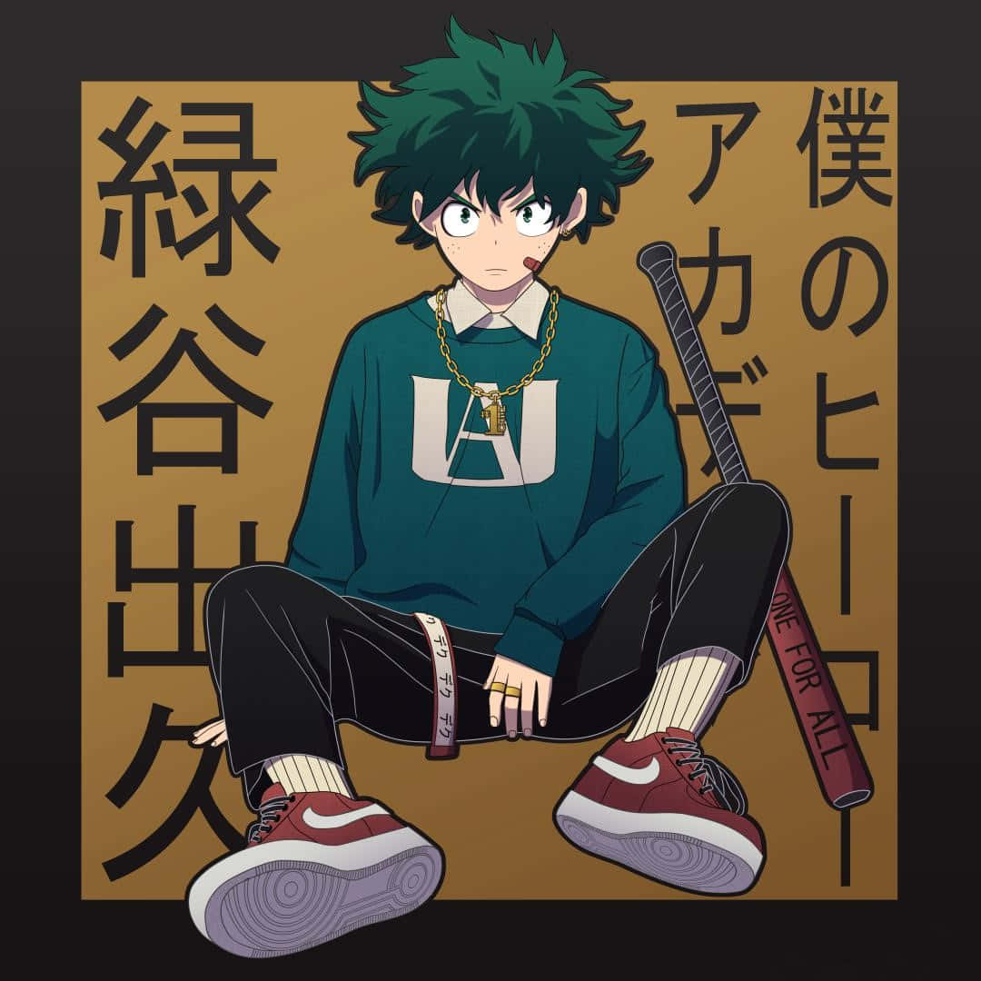 Download Deku Drip Stylish Anime Character Wallpaper | Wallpapers.com