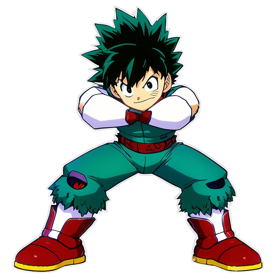 Deku Fighting Stance Png 05062024 PNG