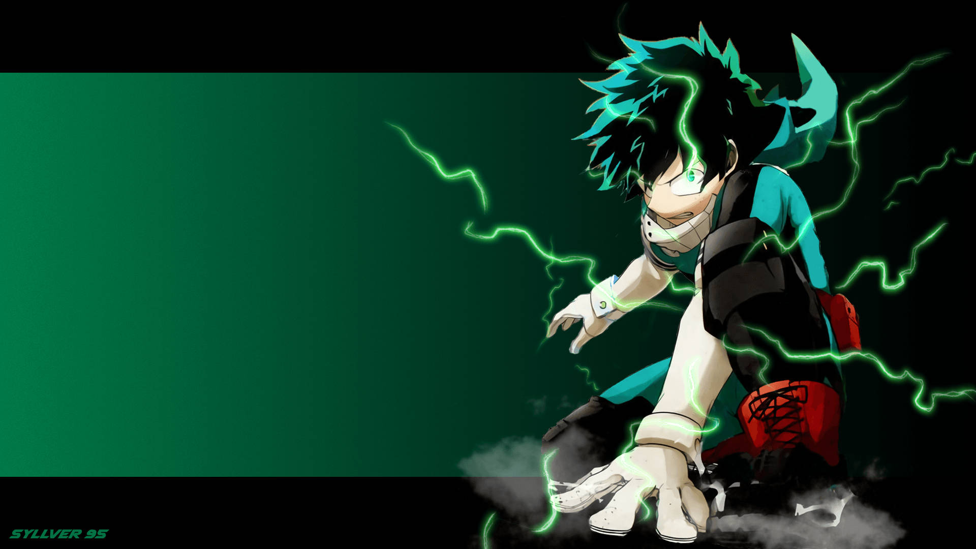 My Hero Academia's Deku i fuld Cowling Mode Wallpaper