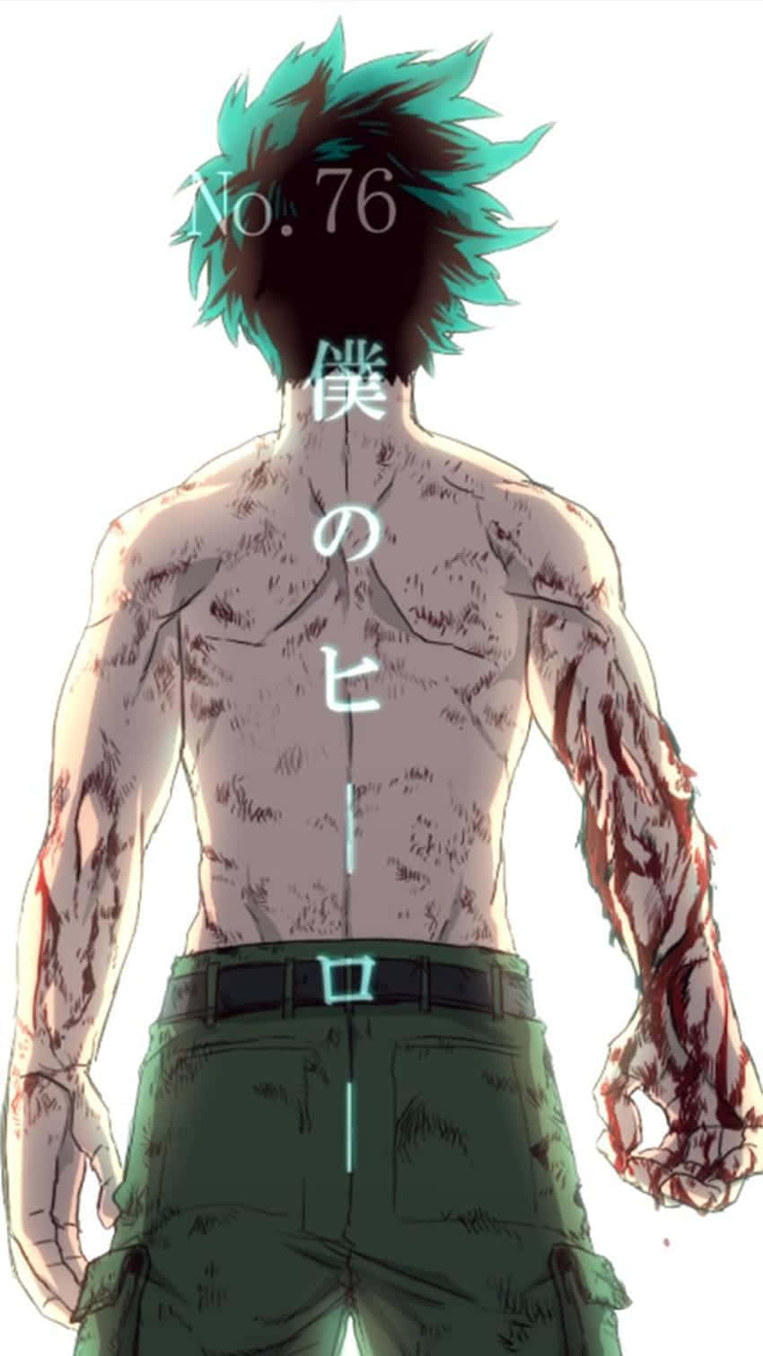 Deku Arrert Rygg Anime Kunst Bakgrunnsbildet