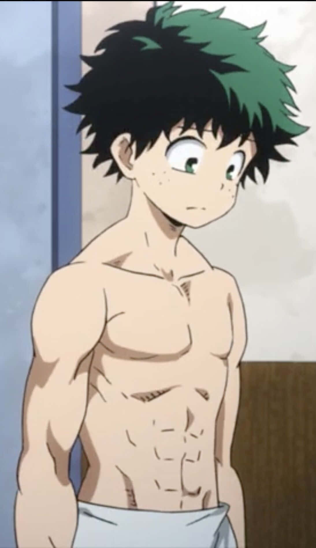 Download Deku Shirtless Anime Character Wallpaper 