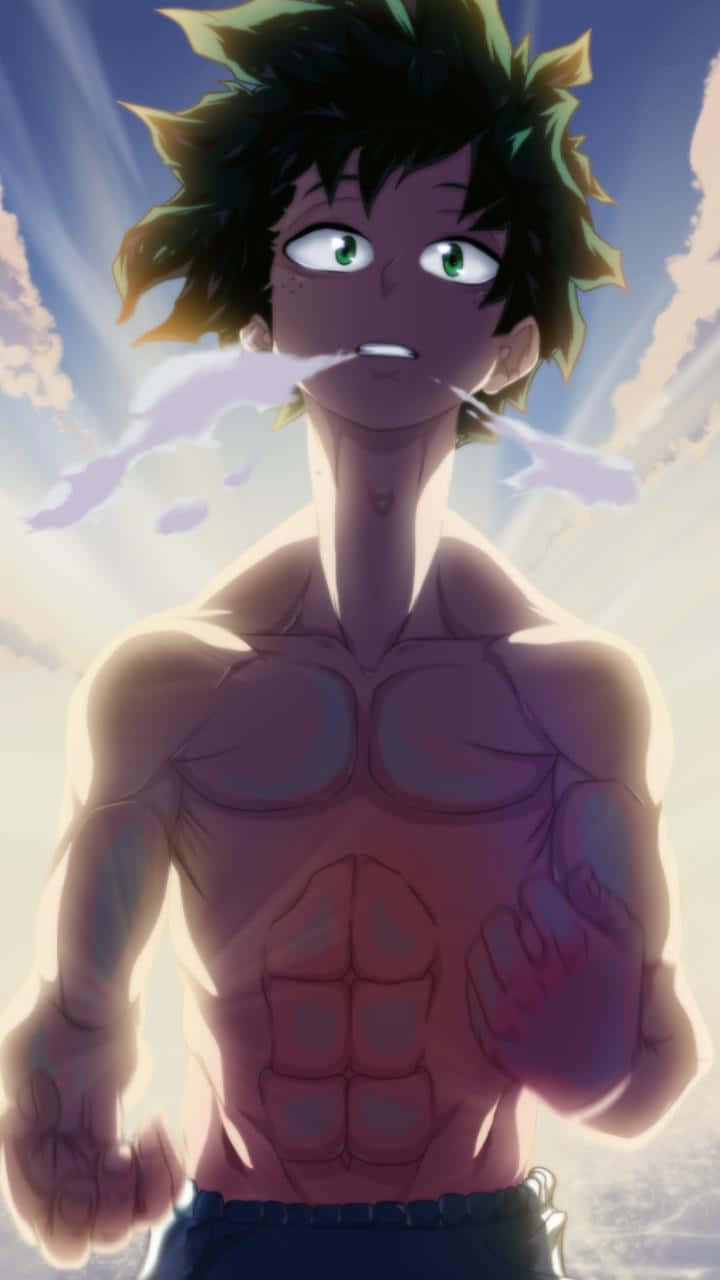 Download Deku_ Shirtless_ Anime_ Character Wallpaper | Wallpapers.com