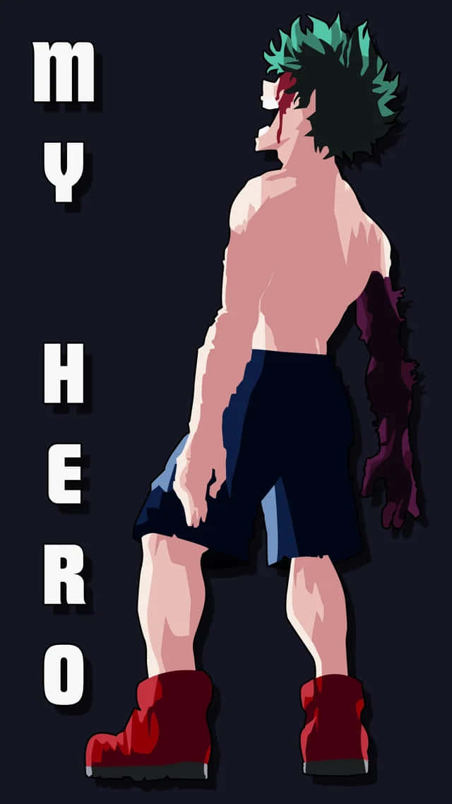 Deku_ Shirtless_ Vector_ Art Wallpaper