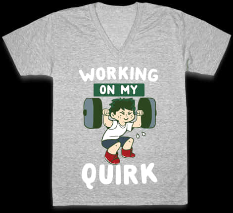 Deku Working On My Quirk T Shirt PNG
