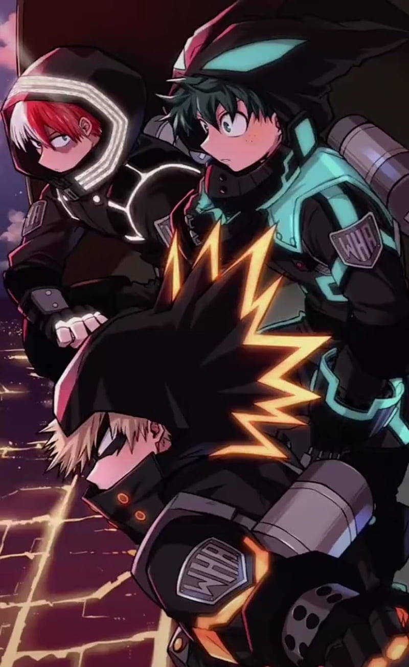 All for one! Deku, Todoroki, and Bakugou will work together to rise to greatness. Wallpaper