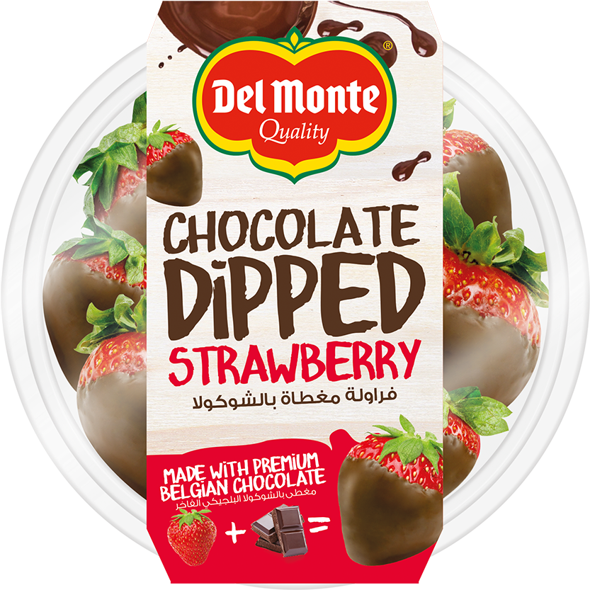 Del Monte Chocolate Dipped Strawberry Packaging PNG