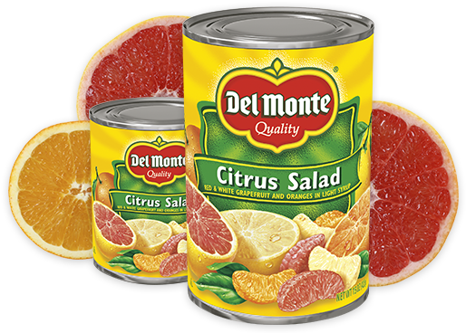 Del Monte Citrus Salad Cans PNG