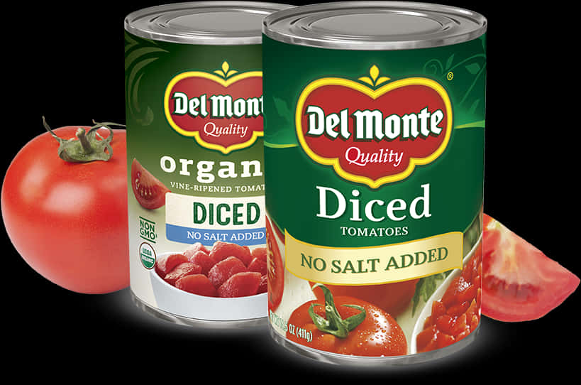 Del Monte Diced Tomatoes No Salt Added PNG