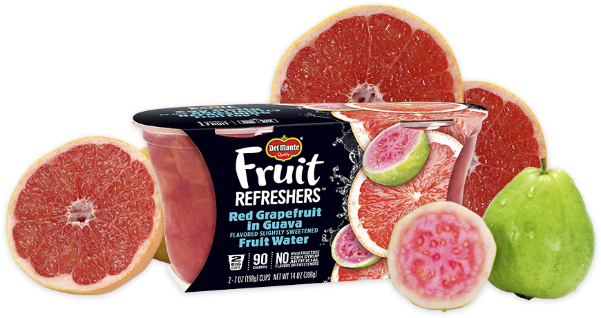 Del Monte Fruit Refreshers Grapefruit Guava Packaging PNG