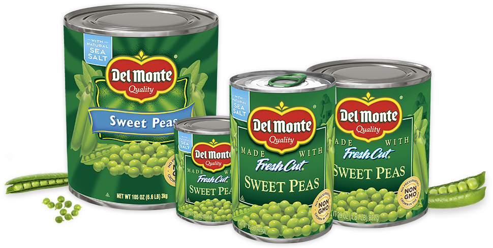 Del Monte Sweet Peas Canned Products PNG