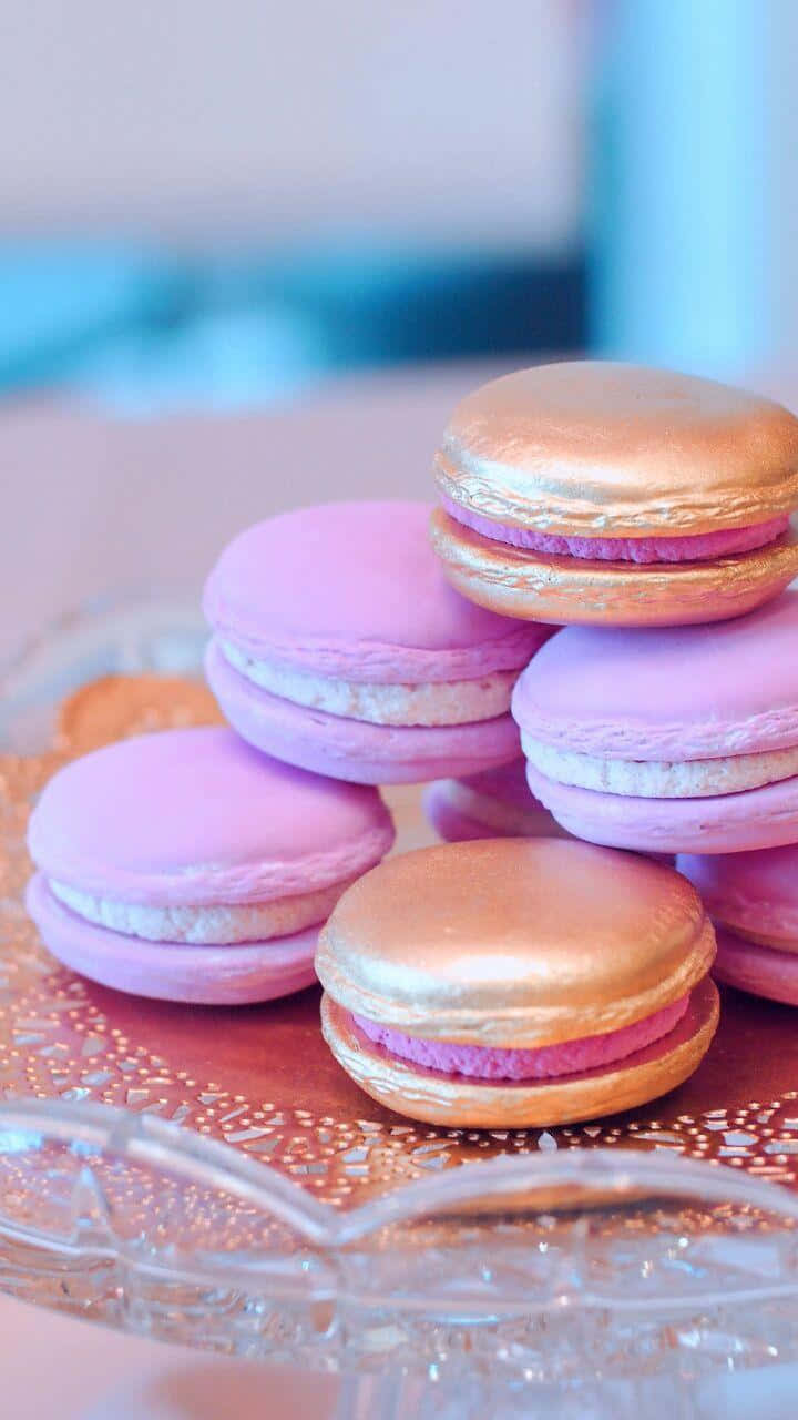 "delectable Array Of Vibrant French Macarons"