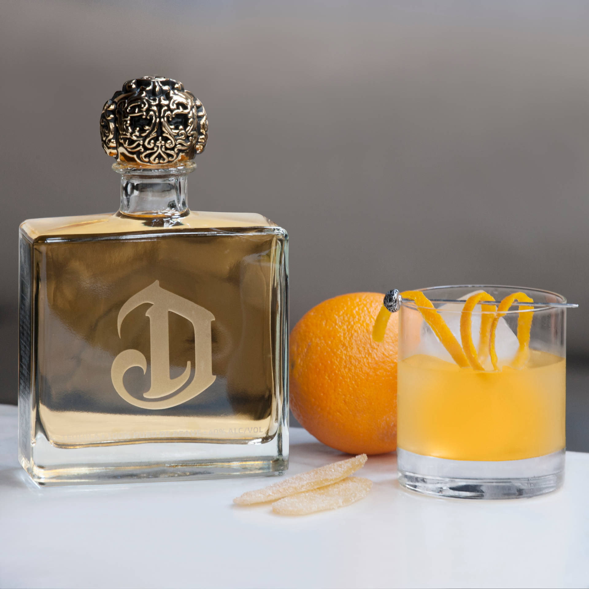 Deleón Tequila Drink With Orange Fruit Picture