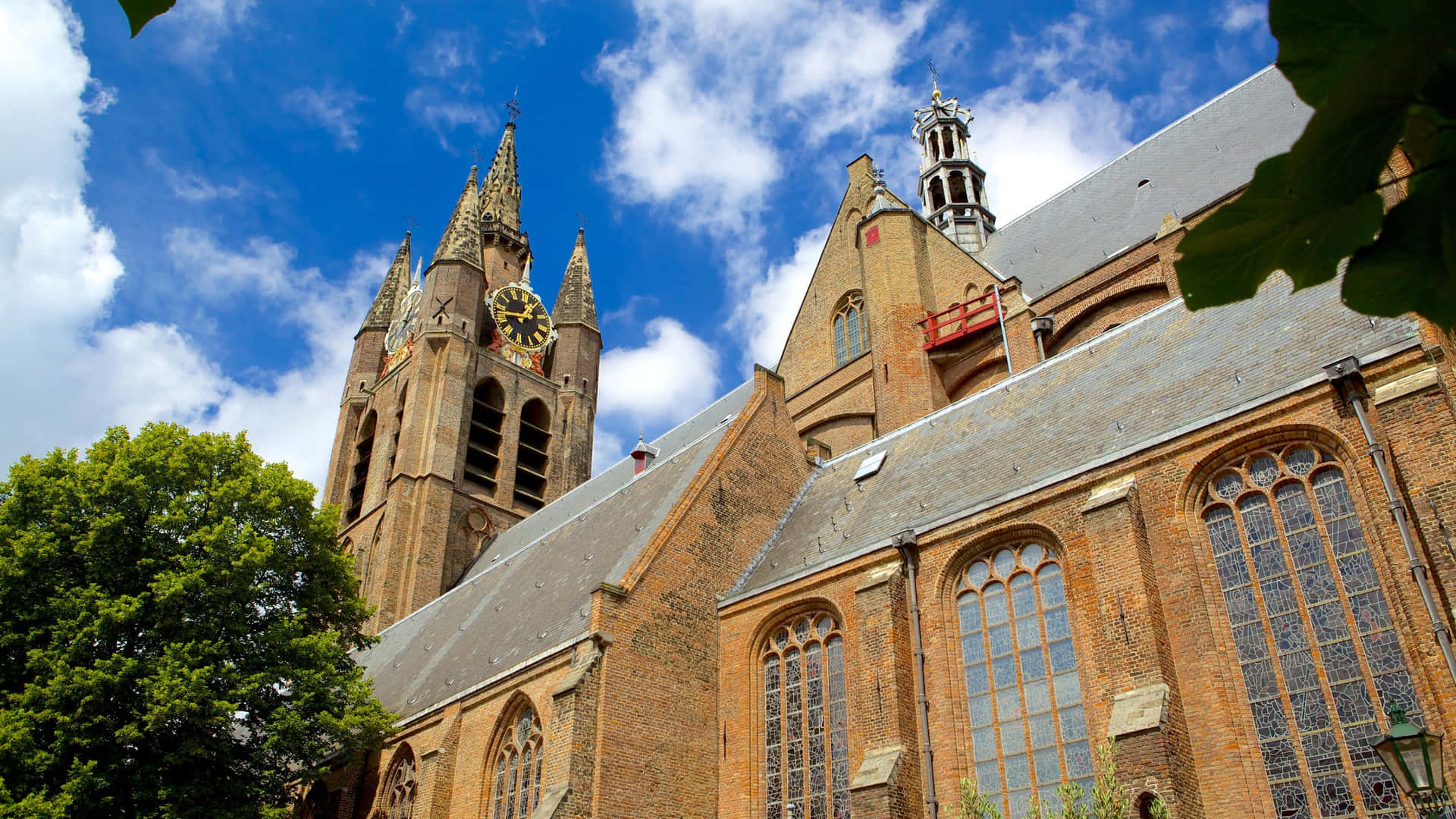 Delft Church Architecture Skyline Wallpaper