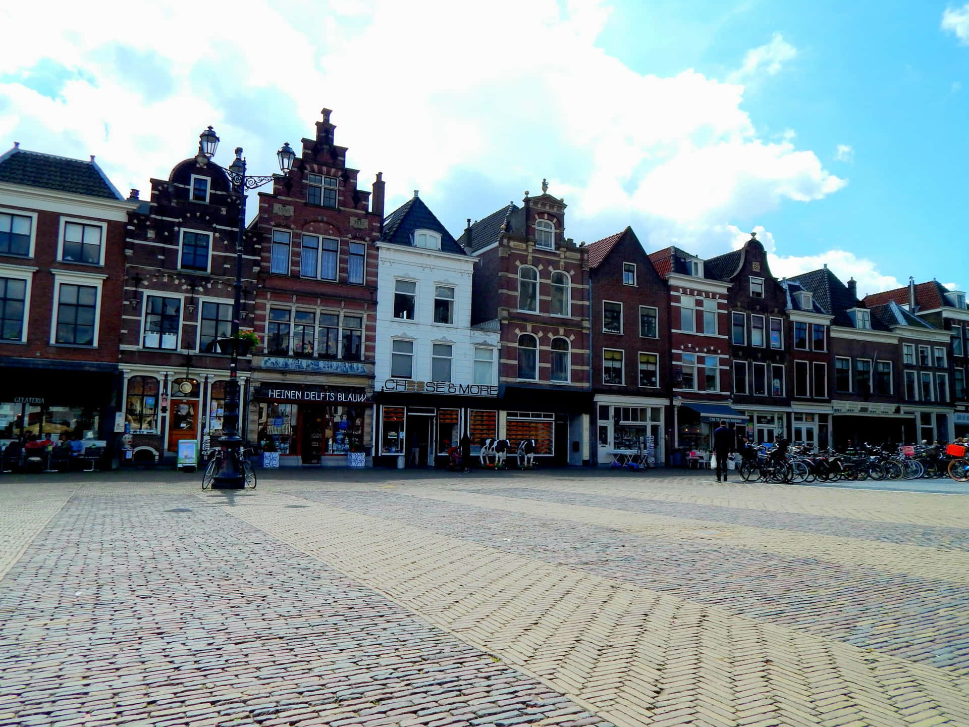 Delft Market Square Traditional Architecture Wallpaper