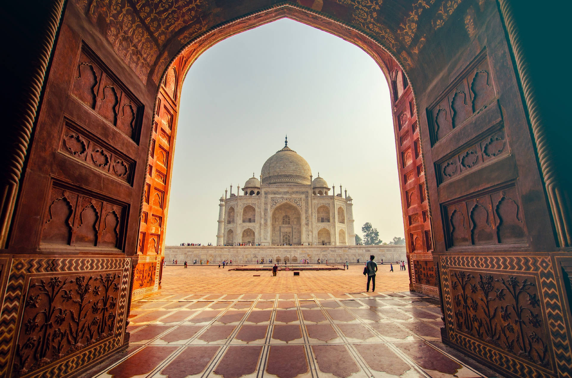 Delhi arkitektur Taj Mahal malet Wallpaper