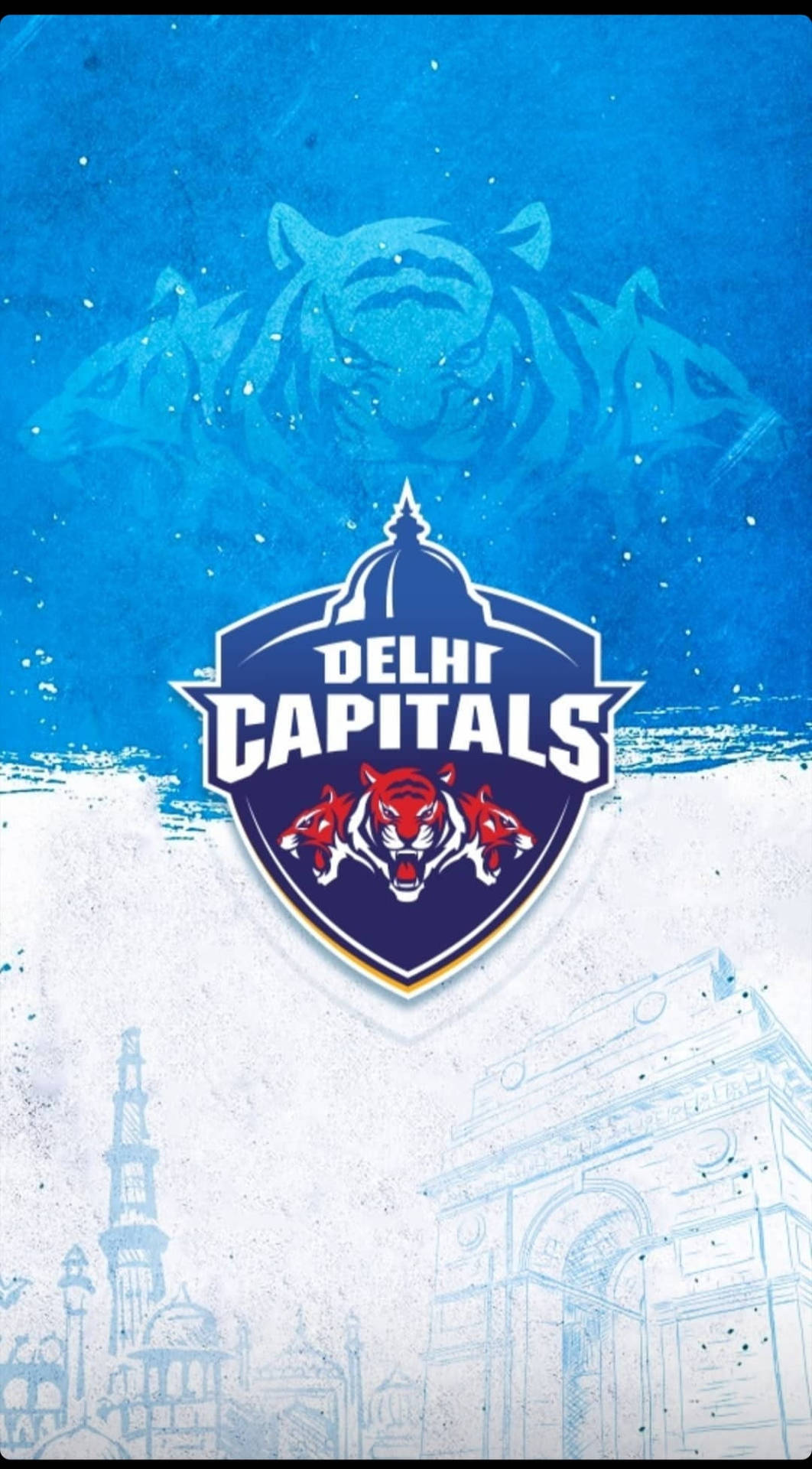 Delhi Capitals Logo Kunst Tapet: Se Delhi Capitals logo udtrykt i kunstneriske virkemidler på det smukke tapet. Wallpaper