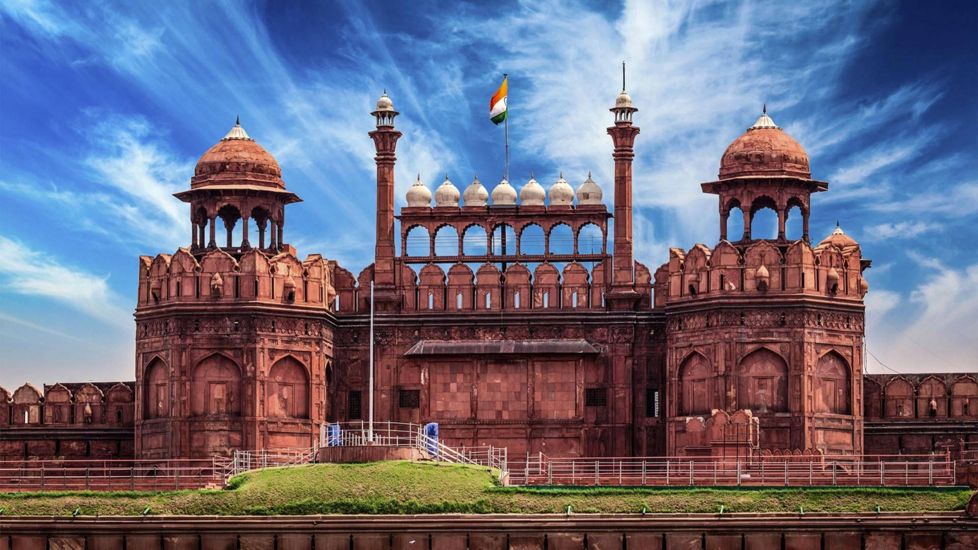 Delhi Red Fort Facade Picture