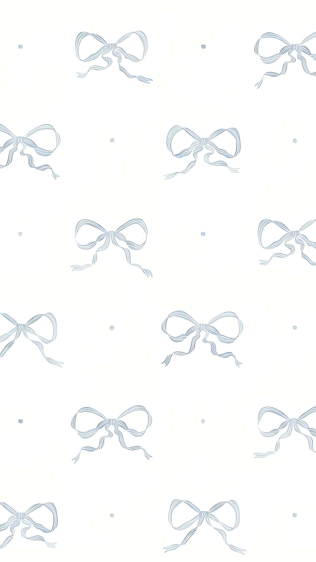 Delicate Blue Bow Pattern Wallpaper