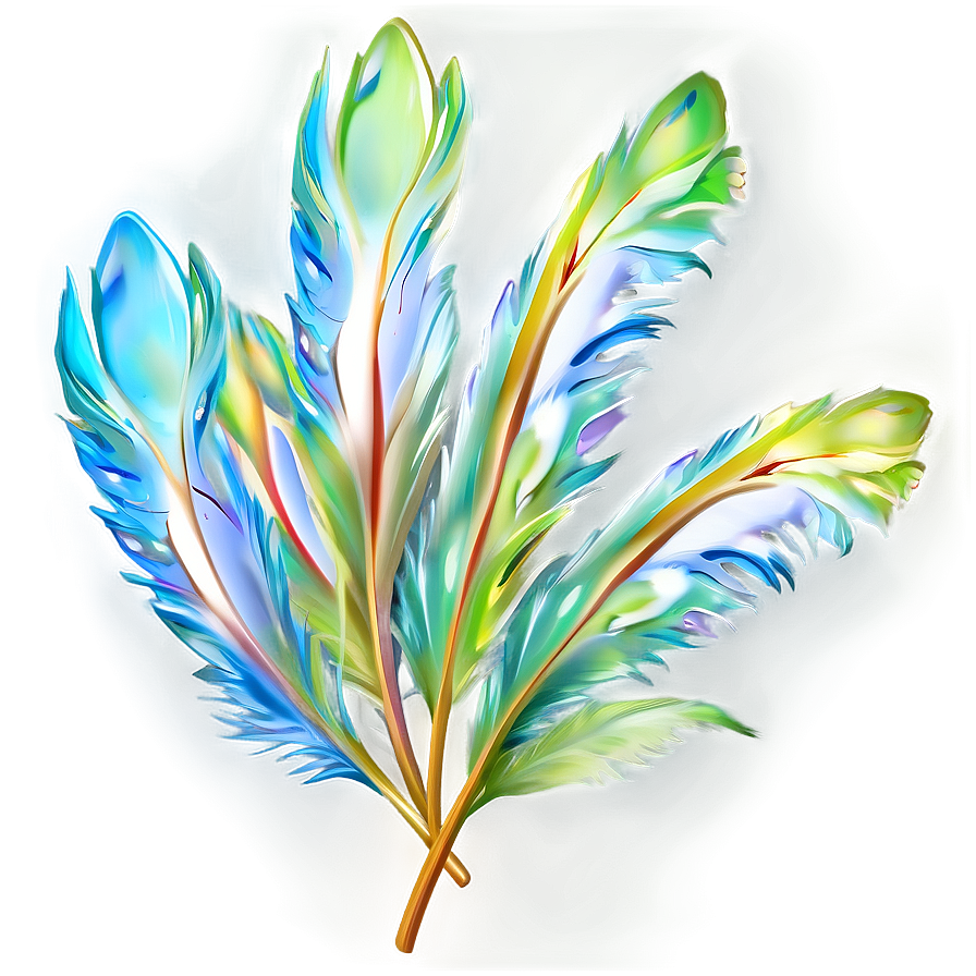 Delicate Feather Puff Png Pbq13 PNG