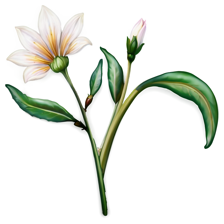 Delicate Flower Stem Png 75 PNG