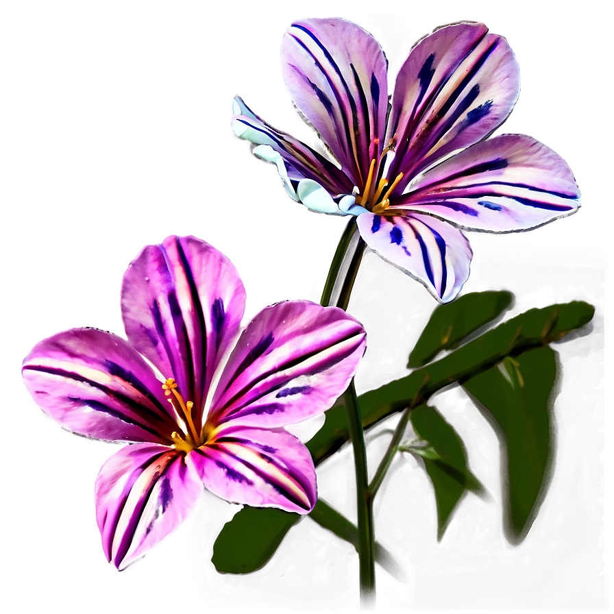 Delicate Flower Stem Png Njc27 PNG