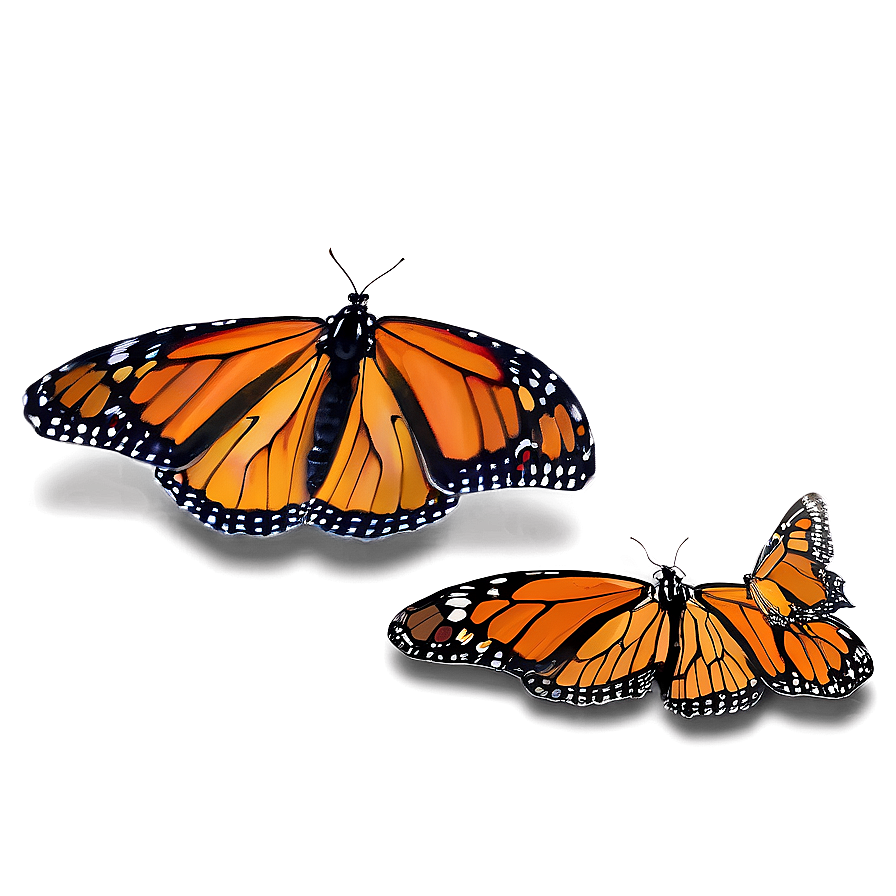 Delicate Monarch Butterflies Png Mkl53 PNG