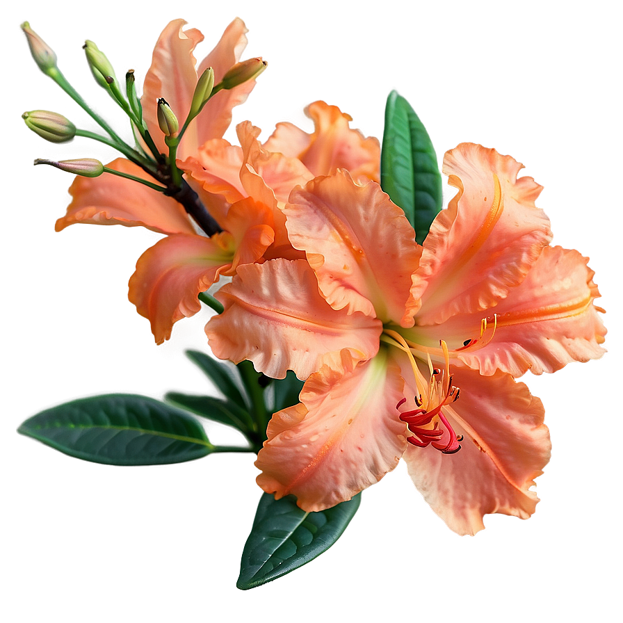 Delicate Orange Azalea Png Uwn PNG