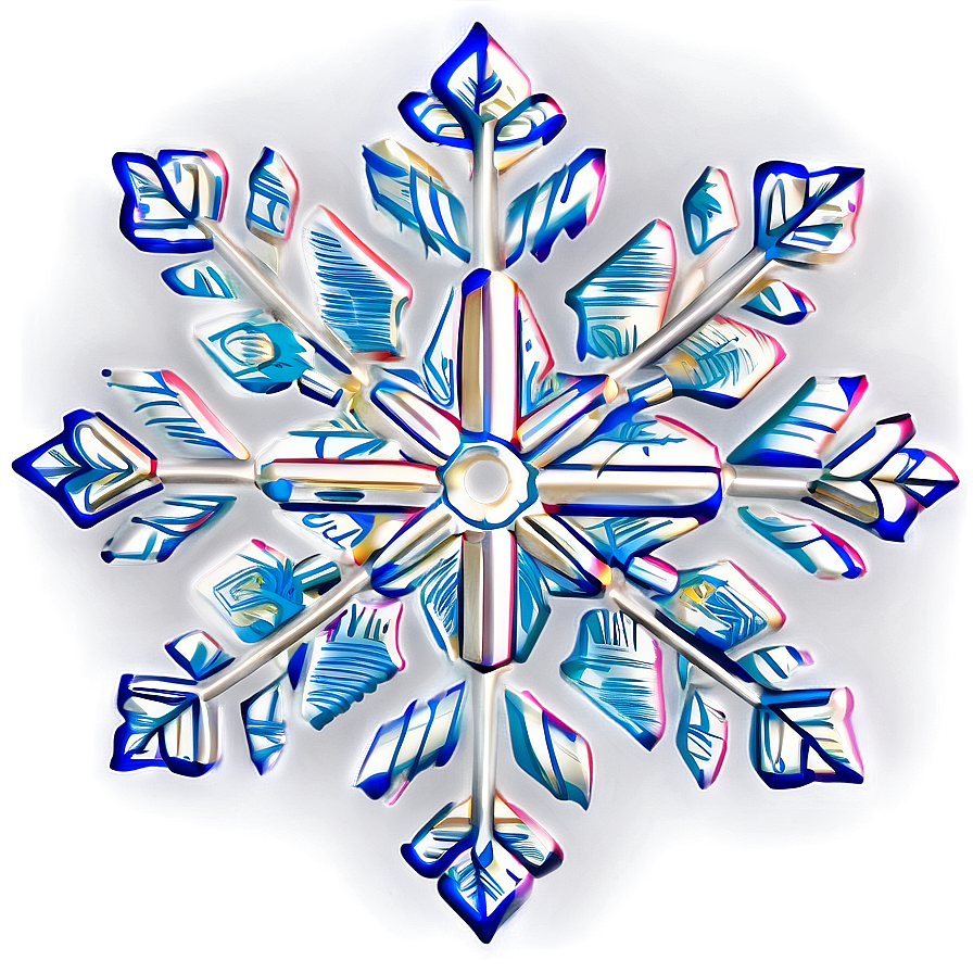 Delicate Snowflake Sketch Png Hkg3 PNG