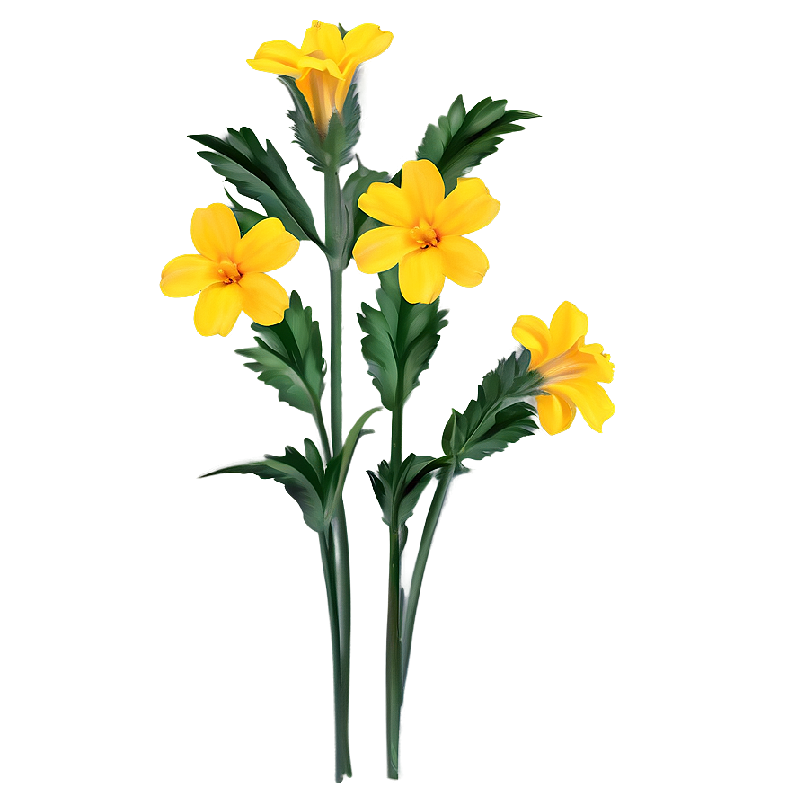 Delicate Yellow Flowers Png Aad9 PNG