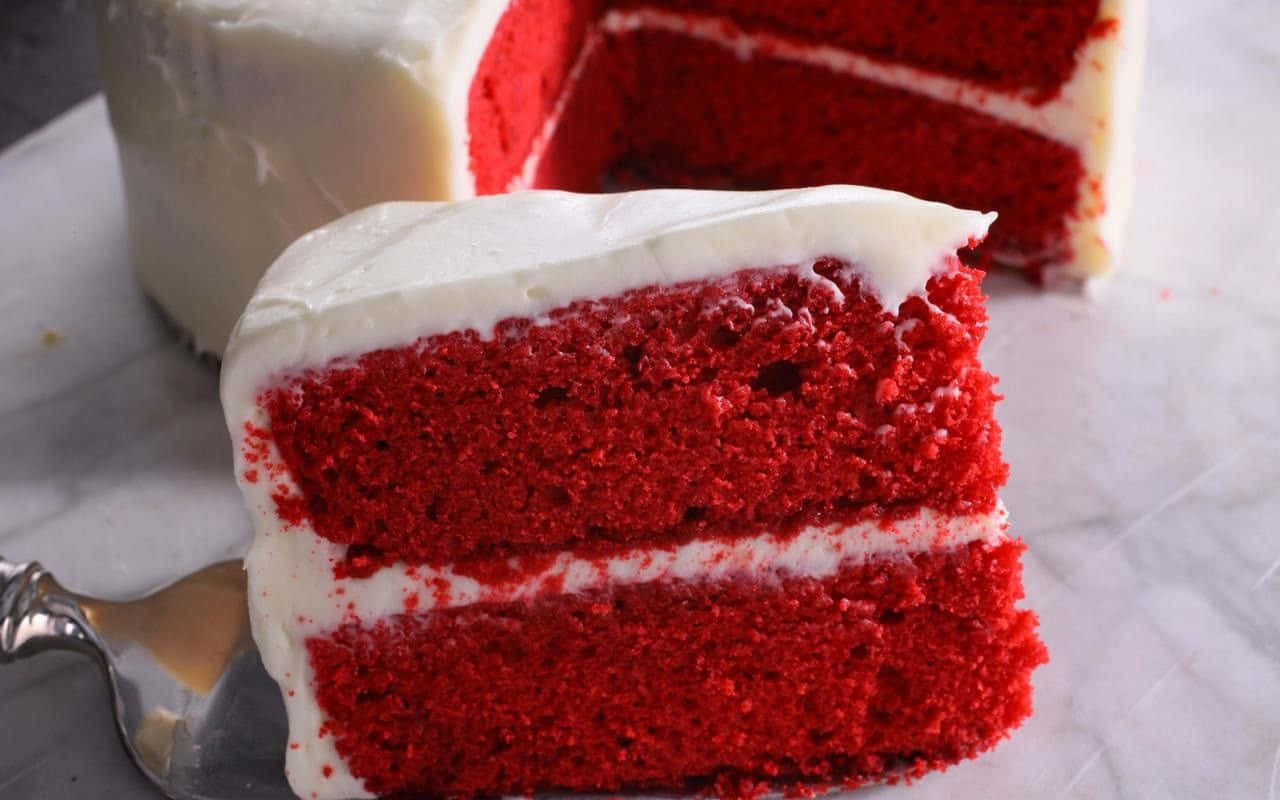 Delicious And Yummy, Red Velvet Cake Wallpaper