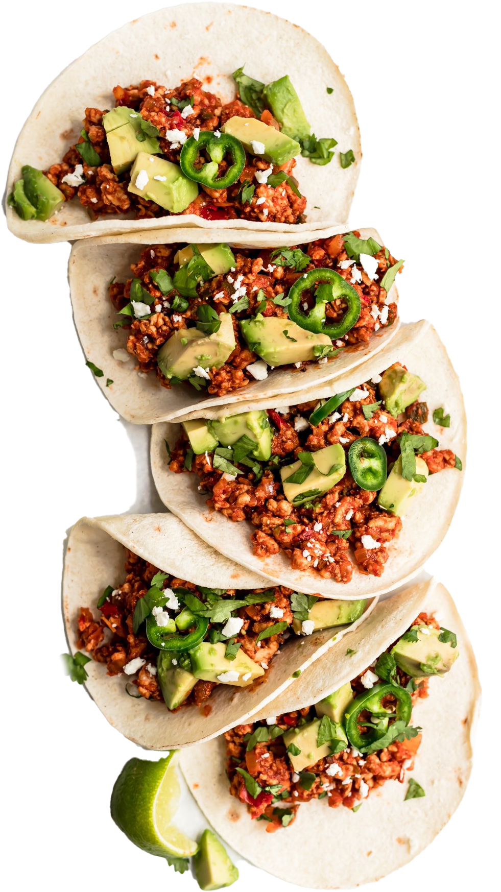 Delicious Beef Tacos With Avocadoand Lime PNG
