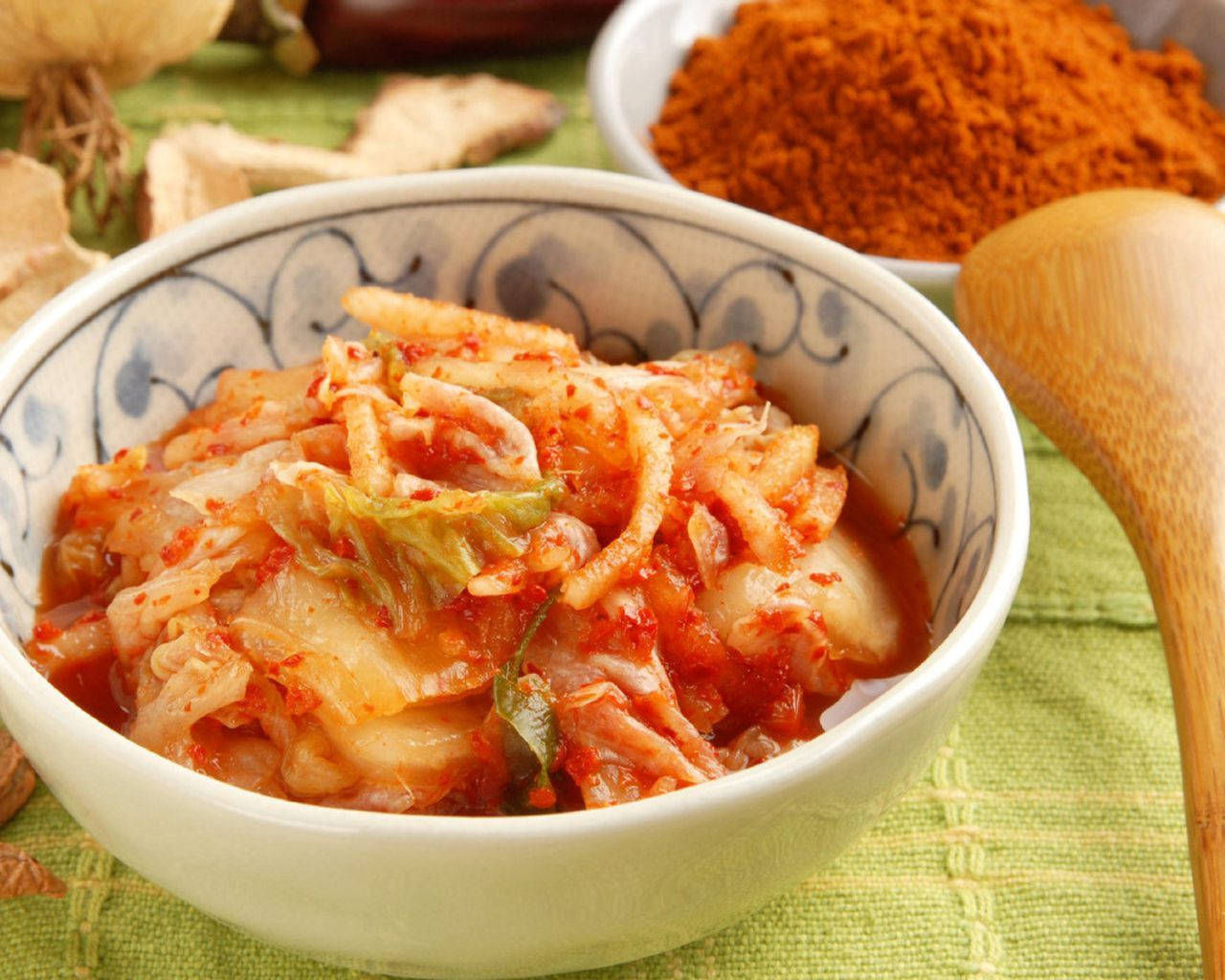 Delicious Bowl Of Kimchi Wallpaper
