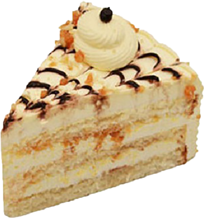 Delicious Creamy Cake Slice PNG