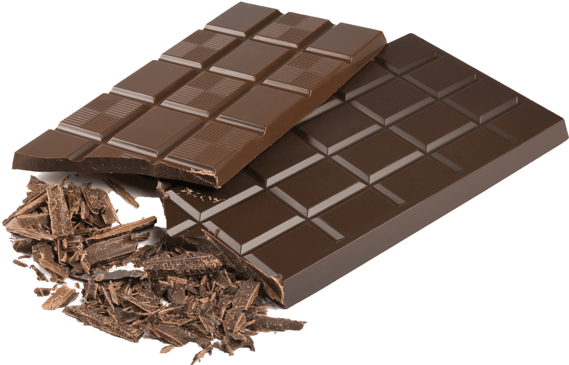Delicious Dark Chocolate Barsand Shavings PNG
