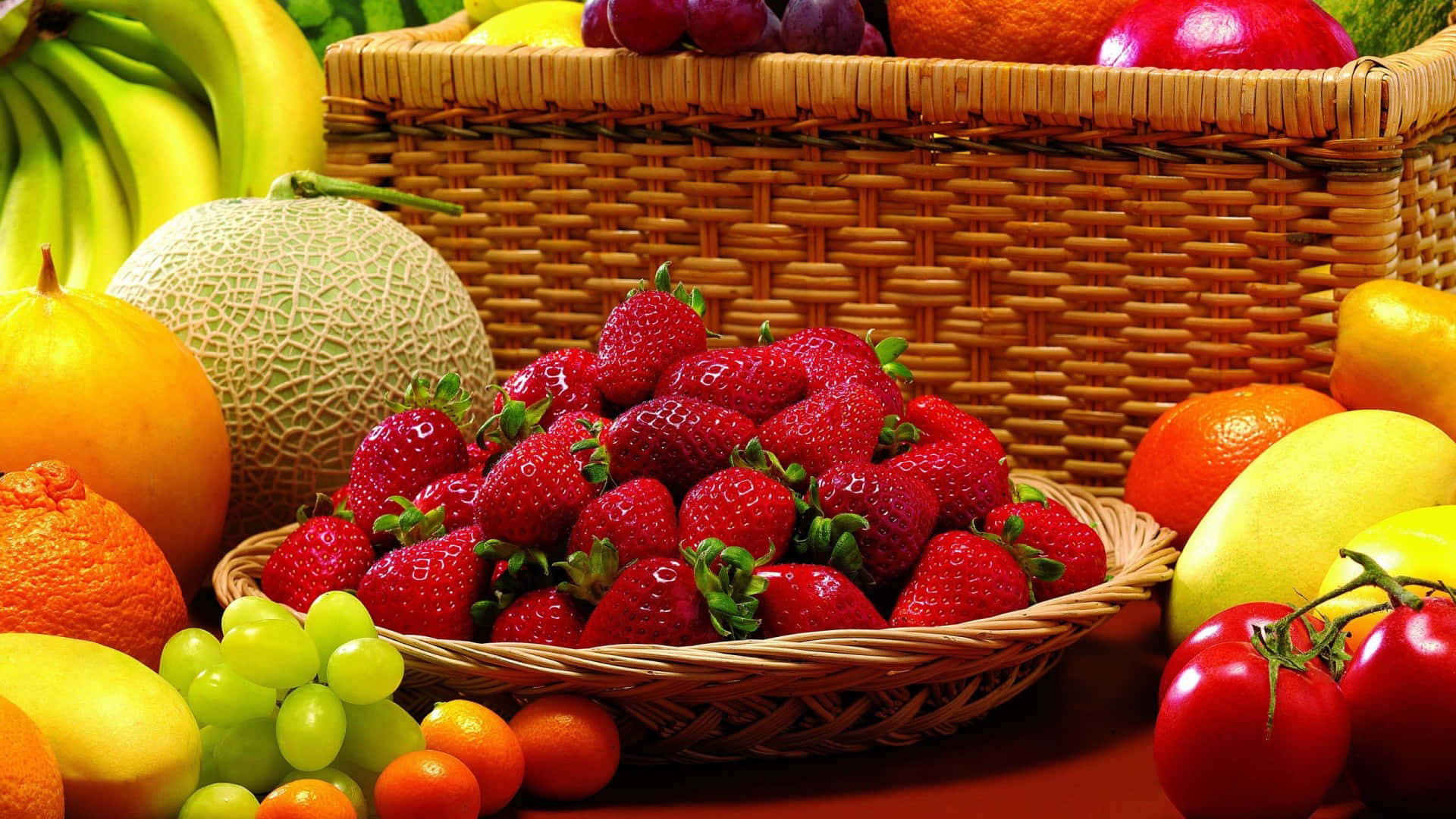 Delicious Food Fruit Strawberries Wallpaper